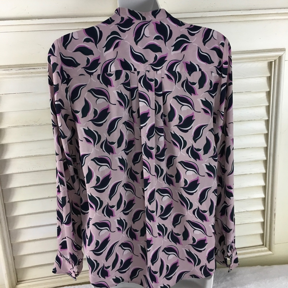 Ann Taylor Career Work Print Button Down Blouse XS - Picture 3 of 7